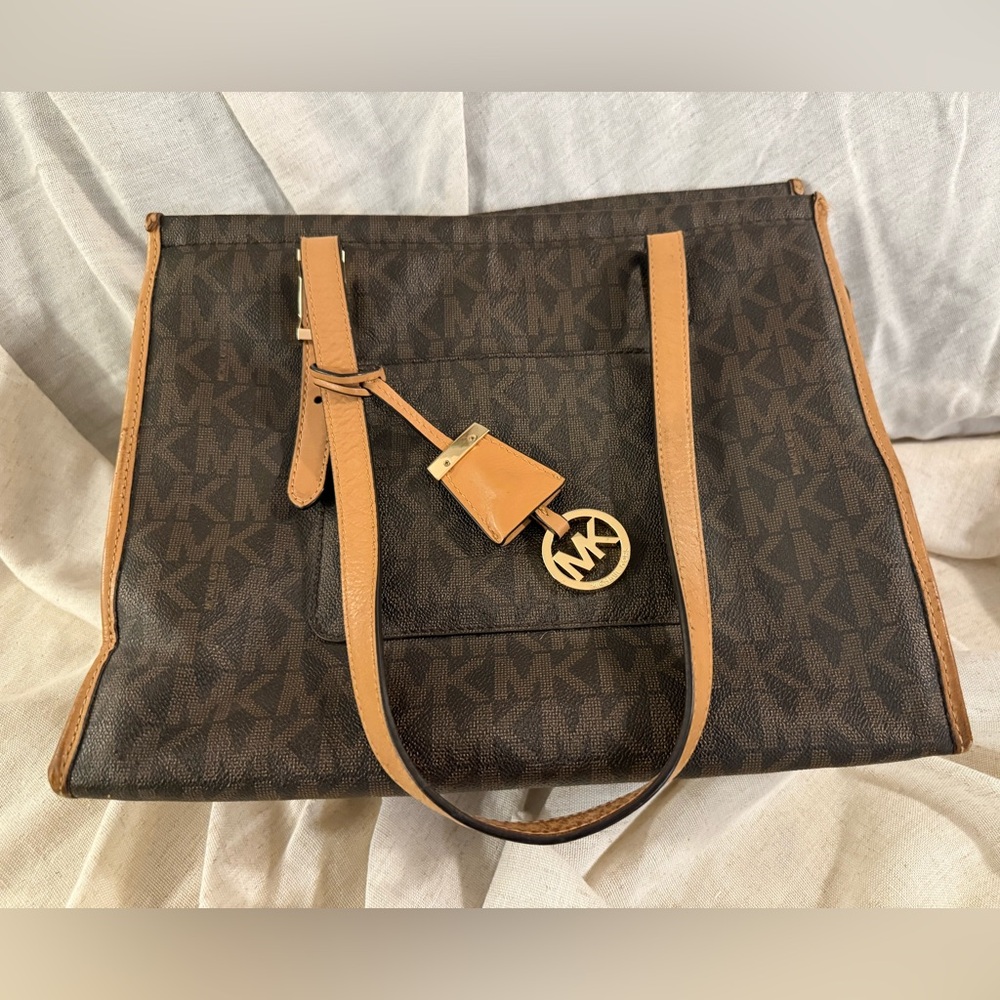 Michael Kors Signature Brown and Tan Tote